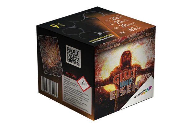Glut und Eisen 9-Schuss-Feuerwerk-Batterie